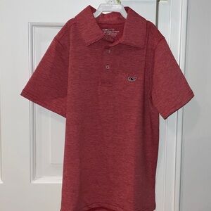 Vineyard Vines Striped Red Polo Shirt
